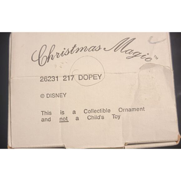 Vintage Grolier DOPEY Disney Ornament Christmas Magic 26231 217 in Box - Picture 2 of 8